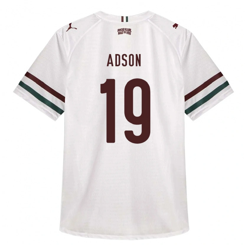 Danxen Kinder Adsonnaldo Ferreira Nascimento #19 Weiß Grün Burgund Auswärtstrikot Trikot 2026/27 T-Shirt