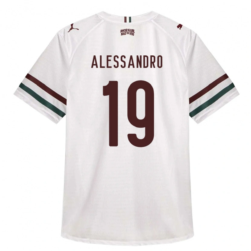 Danxen Kinder Alessandro Chaves Da Silva #19 Weiß Grün Burgund Auswärtstrikot Trikot 2026/27 T-Shirt