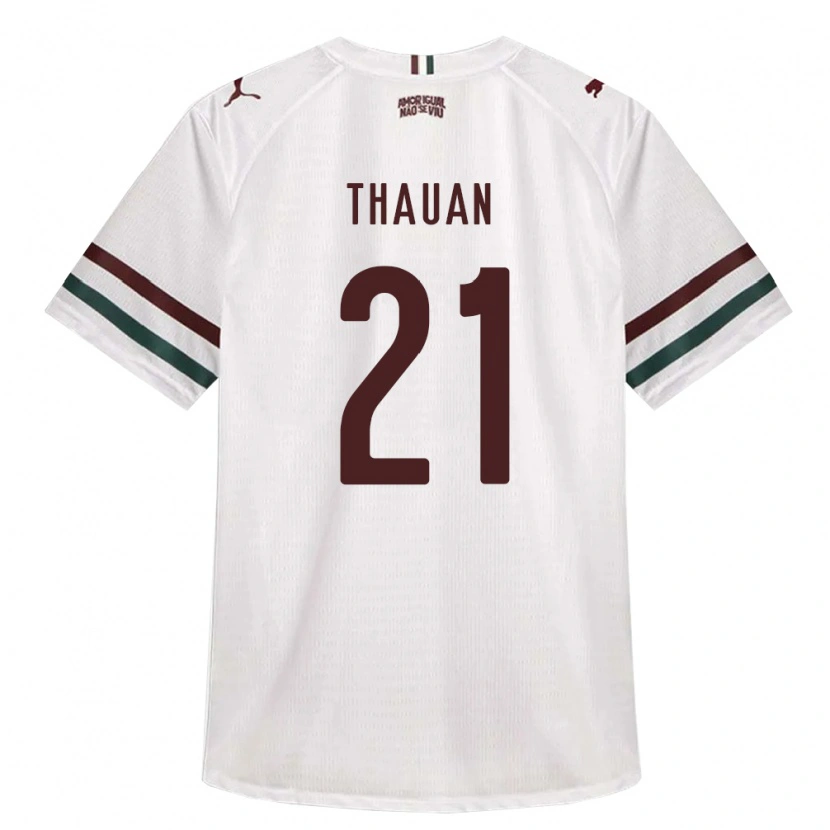 Danxen Kinder Weverton Thauan Neres De Sousa #21 Weiß Grün Burgund Auswärtstrikot Trikot 2026/27 T-Shirt