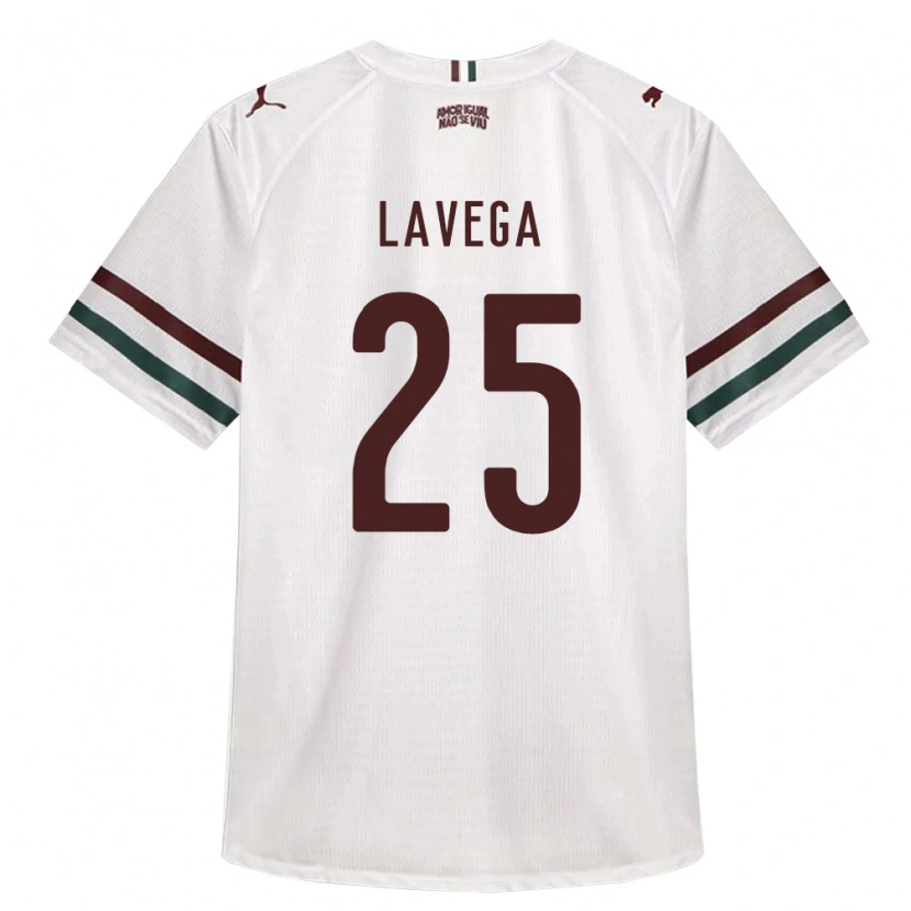 Danxen Kinder Joaquín Lavega #25 Weiß Grün Burgund Auswärtstrikot Trikot 2026/27 T-Shirt