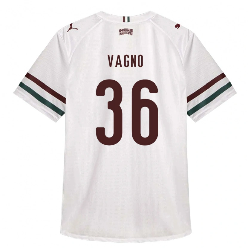 Danxen Kinder Vagno De Sousa Brito Júnior #36 Weiß Grün Burgund Auswärtstrikot Trikot 2026/27 T-Shirt