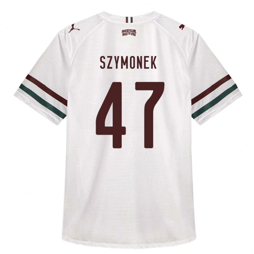 Danxen Kinder Fábio Szymonek #47 Weiß Grün Burgund Auswärtstrikot Trikot 2026/27 T-Shirt