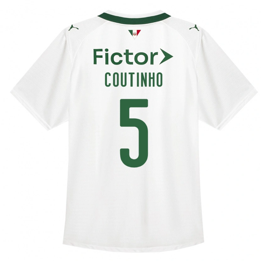 Danxen Kinder Rafael Coutinho #5 Grün Weiß Auswärtstrikot Trikot 2026/27 T-Shirt