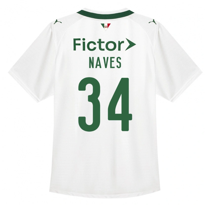 Danxen Kinder Naves #34 Grün Weiß Auswärtstrikot Trikot 2026/27 T-Shirt