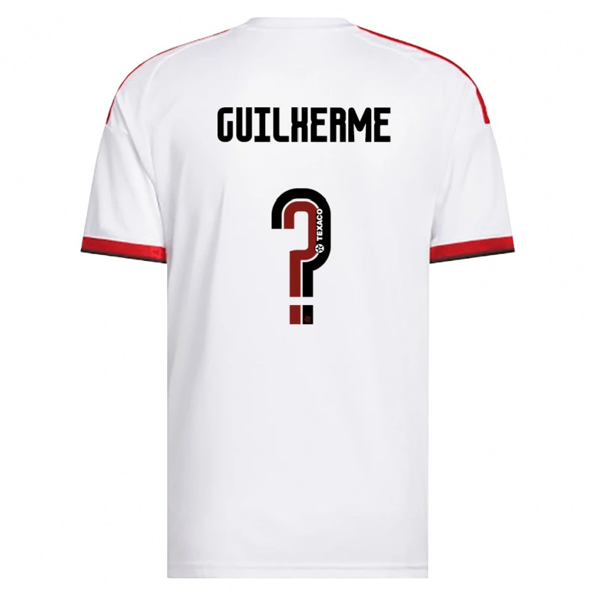 Danxen Kinder Guilherme Teixeira #0 Weiß Rot Schwarz Auswärtstrikot Trikot 2026/27 T-Shirt