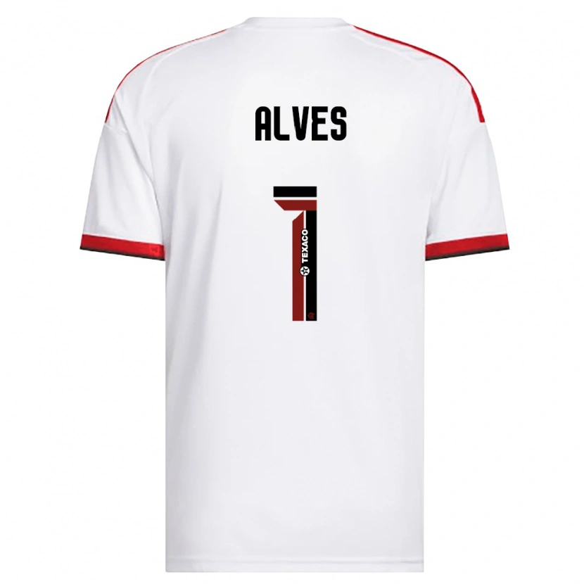Danxen Kinder Diego Alves #1 Weiß Rot Schwarz Auswärtstrikot Trikot 2026/27 T-Shirt