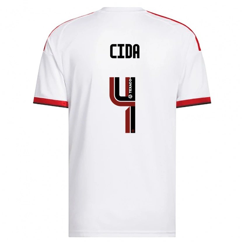 Danxen Kinder Cida #4 Weiß Rot Schwarz Auswärtstrikot Trikot 2026/27 T-Shirt