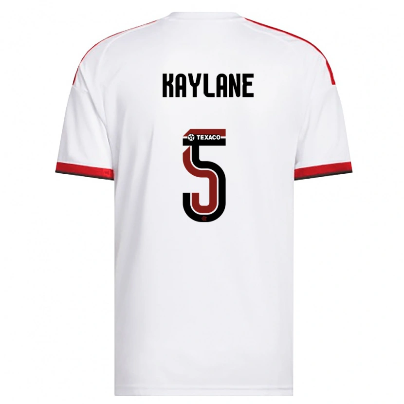 Danxen Kinder Kaylane #5 Weiß Rot Schwarz Auswärtstrikot Trikot 2026/27 T-Shirt