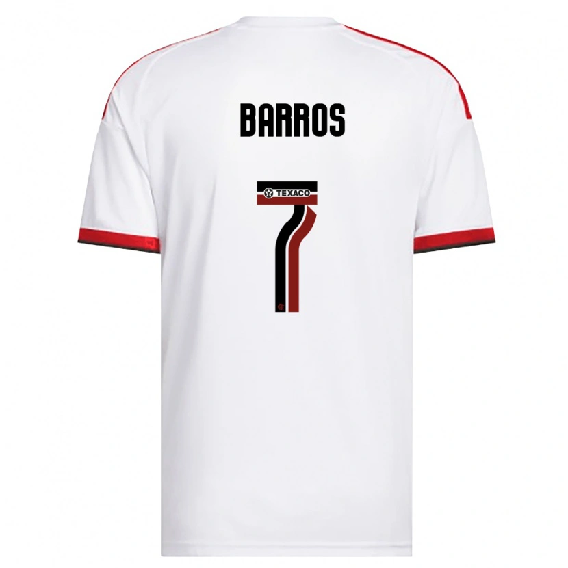 Danxen Kinder Rafa Barros #7 Weiß Rot Schwarz Auswärtstrikot Trikot 2026/27 T-Shirt