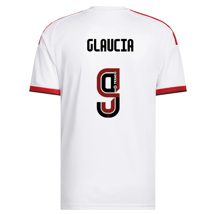 Danxen Kinder Glaucia #9 Weiß Rot Schwarz Auswärtstrikot Trikot 2026/27 T-Shirt