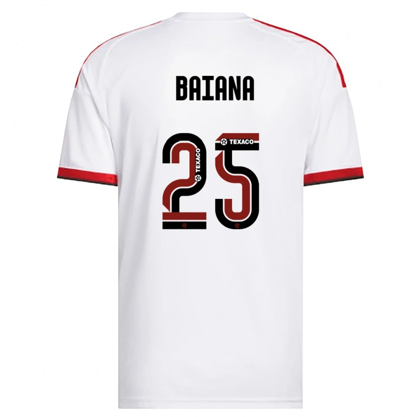 Danxen Kinder Larissa Baiana #25 Weiß Rot Schwarz Auswärtstrikot Trikot 2026/27 T-Shirt