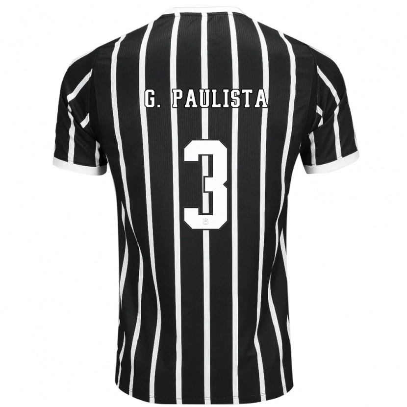 Danxen Kinder Gabriel Paulista #3 Schwarz Weiß Rot Auswärtstrikot Trikot 2026/27 T-Shirt