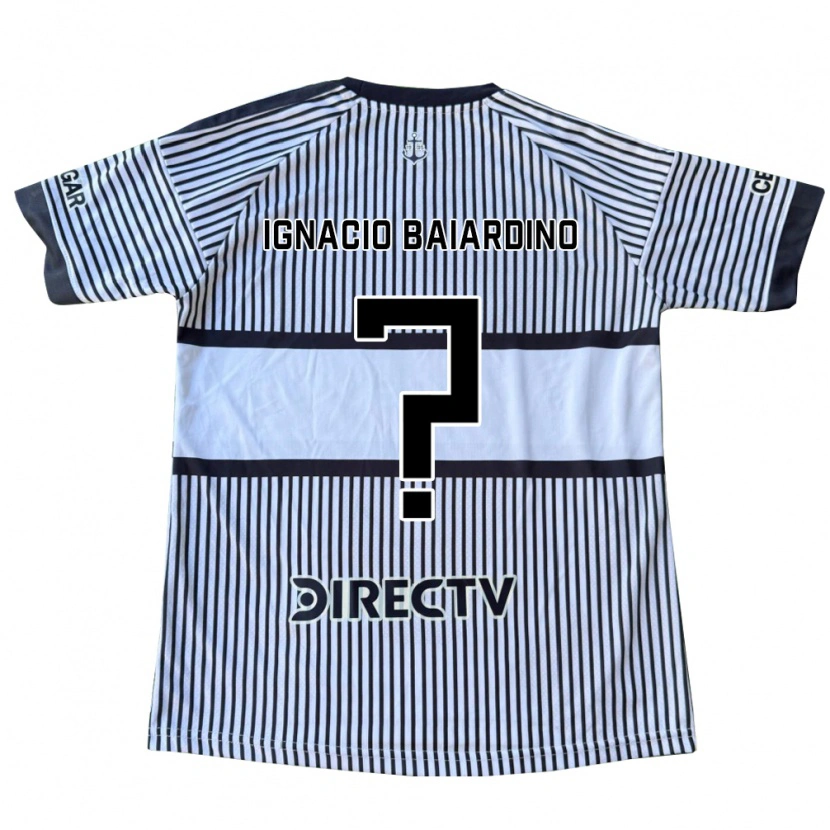 Danxen Kinder Juan Ignacio Baiardino #0 Weiß Schwarz Gelb Auswärtstrikot Trikot 2026/27 T-Shirt