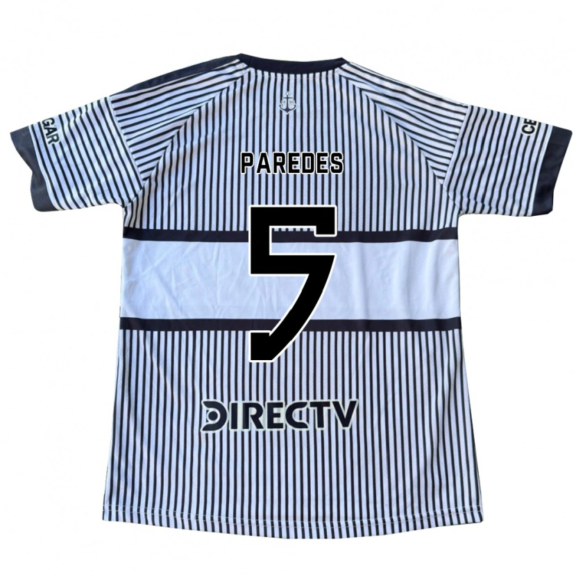 Danxen Kinder Leandro Paredes #5 Weiß Schwarz Gelb Auswärtstrikot Trikot 2026/27 T-Shirt