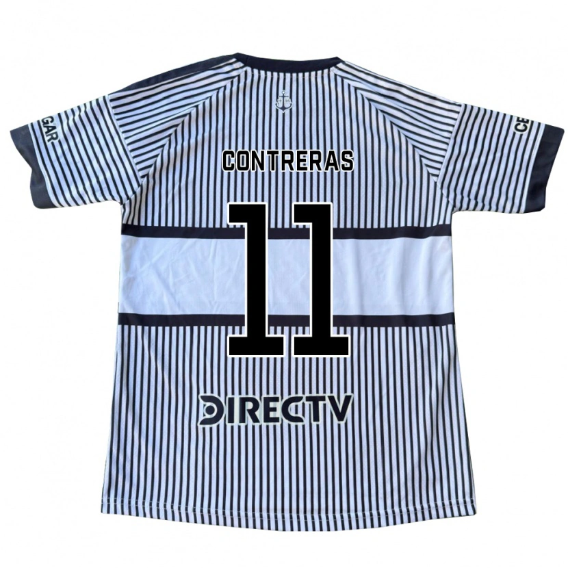 Danxen Kinder Santino Contreras #11 Weiß Schwarz Gelb Auswärtstrikot Trikot 2026/27 T-Shirt