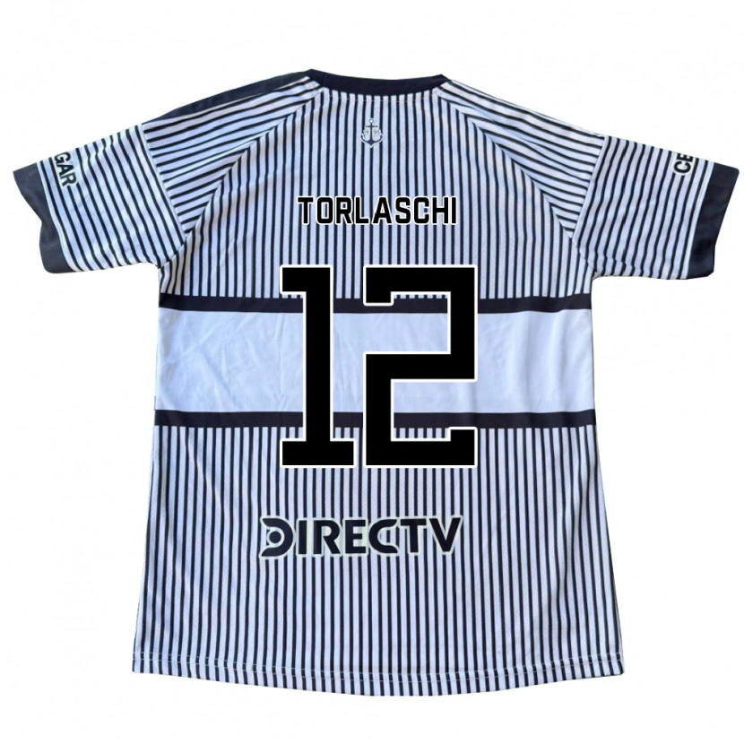 Danxen Kinder Lucas Torlaschi #12 Weiß Schwarz Gelb Auswärtstrikot Trikot 2026/27 T-Shirt