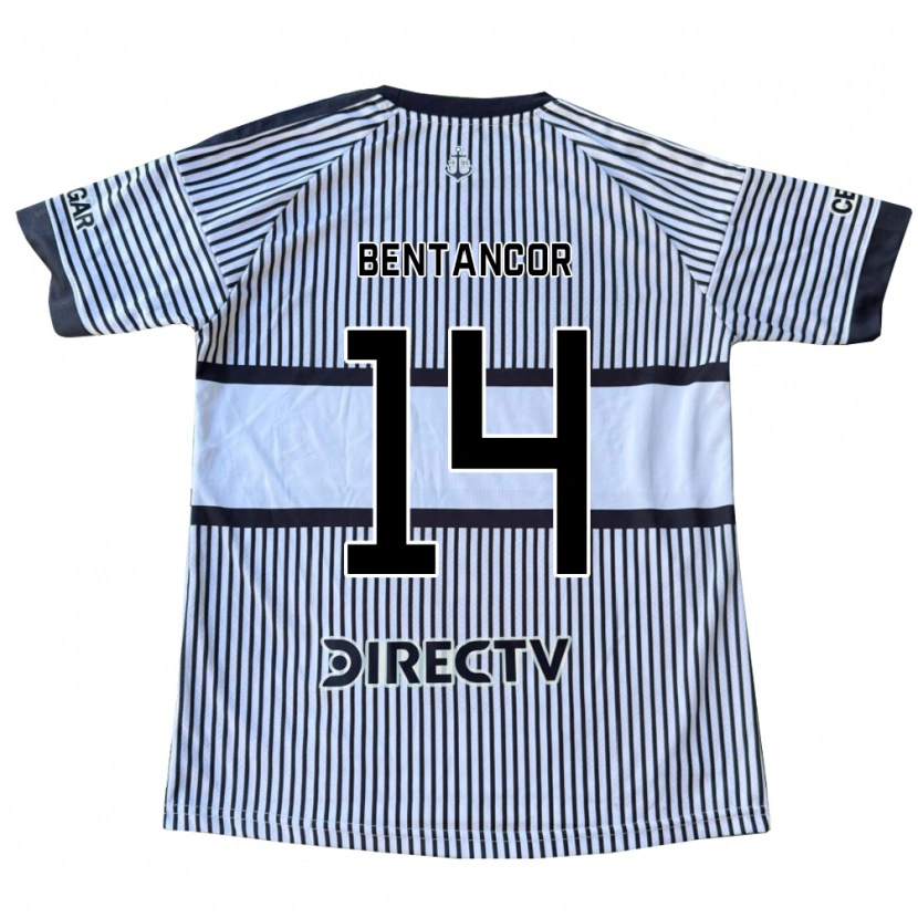 Danxen Kinder Thomás Bentancor #14 Weiß Schwarz Gelb Auswärtstrikot Trikot 2026/27 T-Shirt
