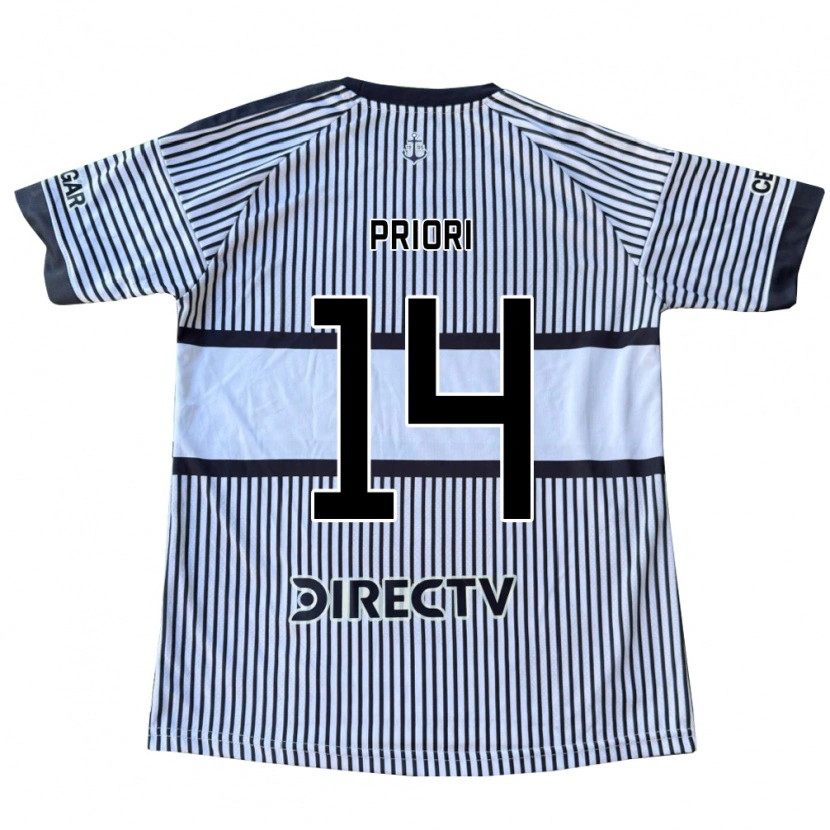 Danxen Kinder Brisa Priori #14 Weiß Schwarz Gelb Auswärtstrikot Trikot 2026/27 T-Shirt