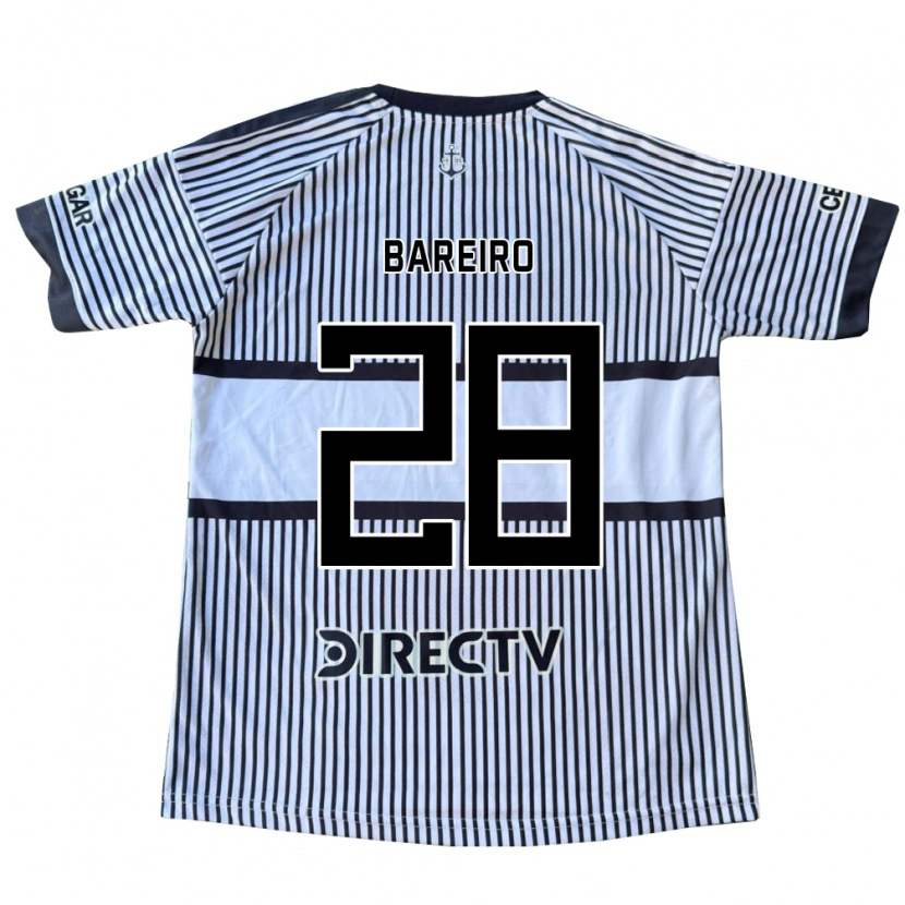 Danxen Kinder Adam Bareiro #28 Weiß Schwarz Gelb Auswärtstrikot Trikot 2026/27 T-Shirt