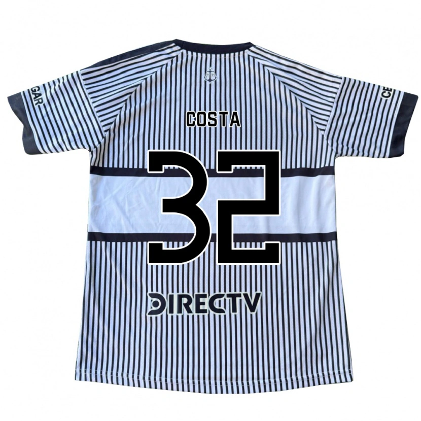 Danxen Kinder Ayrton Costa #32 Weiß Schwarz Gelb Auswärtstrikot Trikot 2026/27 T-Shirt