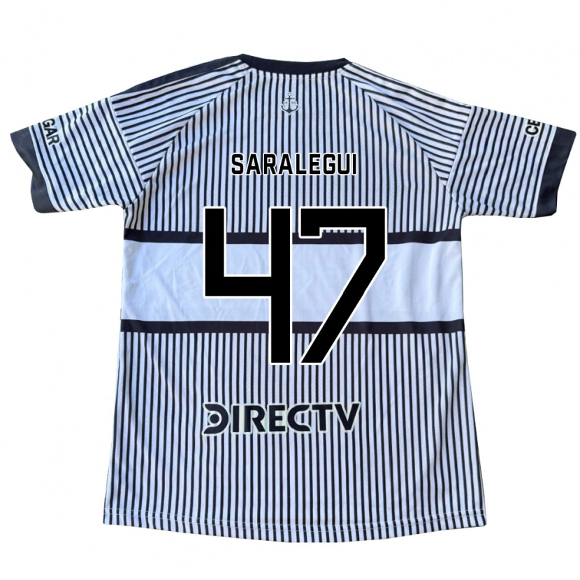 Danxen Kinder Jabes Saralegui #47 Weiß Schwarz Gelb Auswärtstrikot Trikot 2026/27 T-Shirt