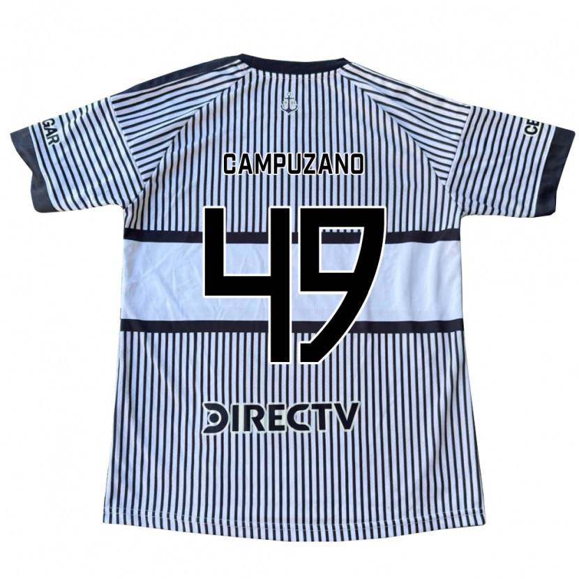 Danxen Kinder Jorman Campuzano #49 Weiß Schwarz Gelb Auswärtstrikot Trikot 2026/27 T-Shirt