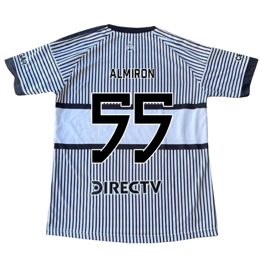 Danxen Kinder Ezequiel Almiron #55 Weiß Schwarz Gelb Auswärtstrikot Trikot 2026/27 T-Shirt