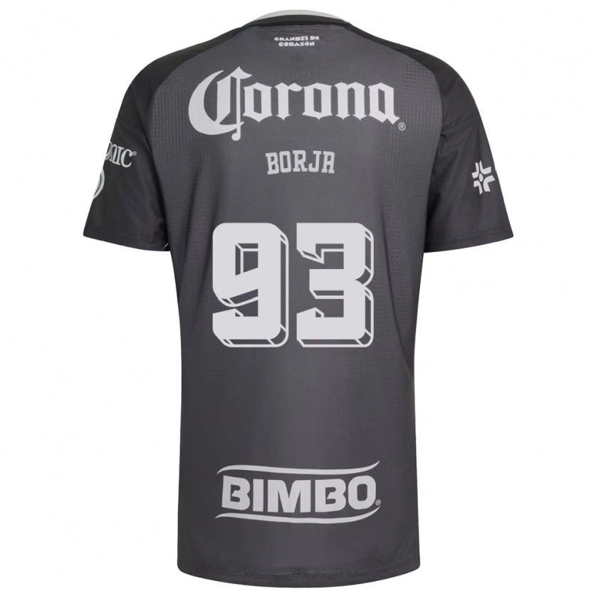 Danxen Kinder Miguel Borja #93 Grau Weiß Schwarz Auswärtstrikot Trikot 2026/27 T-Shirt