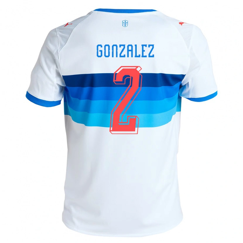 Danxen Herren Daniel González #2 Weiß Himmelblau Heimtrikot Trikot 2026/27 T-Shirt