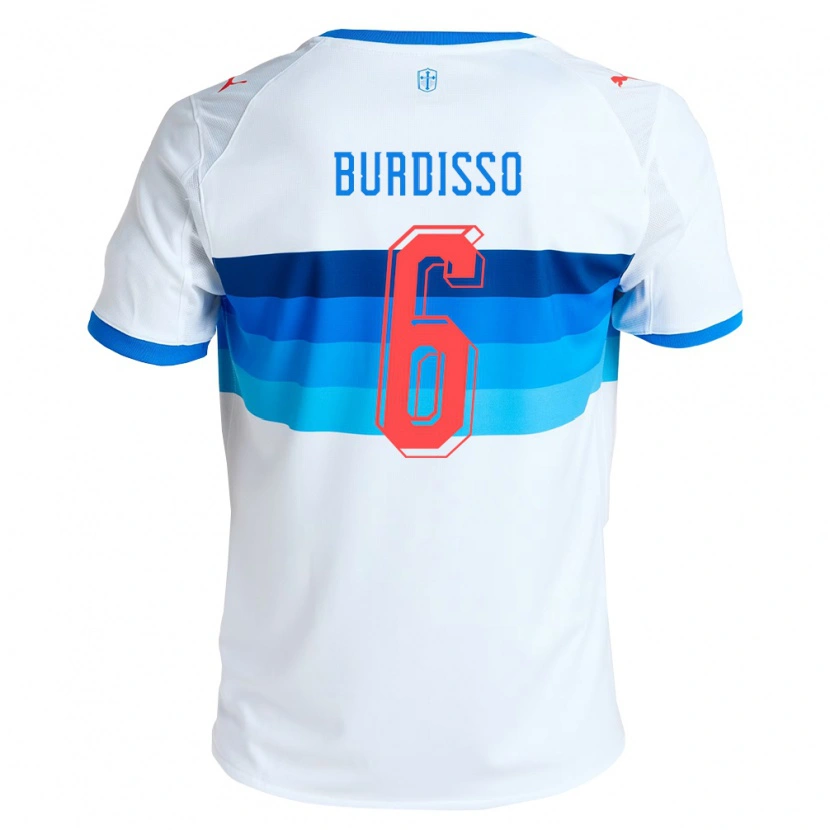 Danxen Herren Guillermo Burdisso #6 Weiß Himmelblau Heimtrikot Trikot 2026/27 T-Shirt