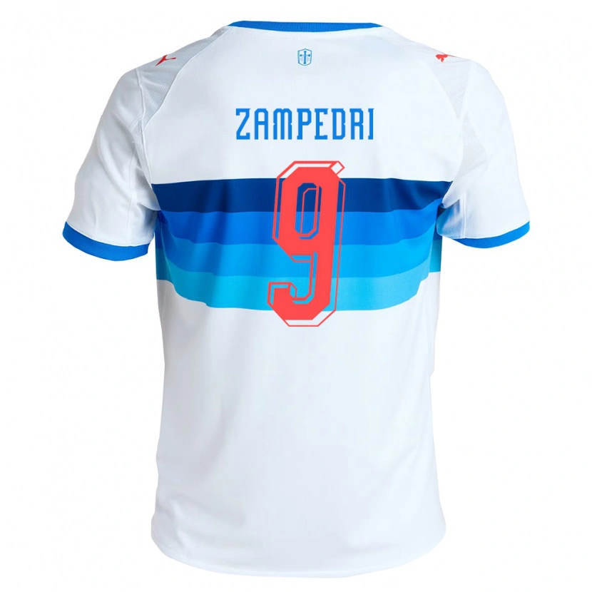 Danxen Herren Fernando Zampedri #9 Weiß Himmelblau Heimtrikot Trikot 2026/27 T-Shirt