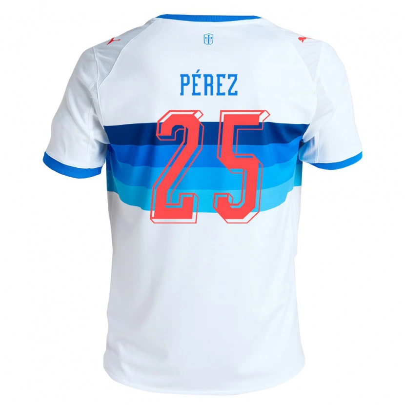 Danxen Herren Sebastián Pérez #25 Weiß Himmelblau Heimtrikot Trikot 2026/27 T-Shirt