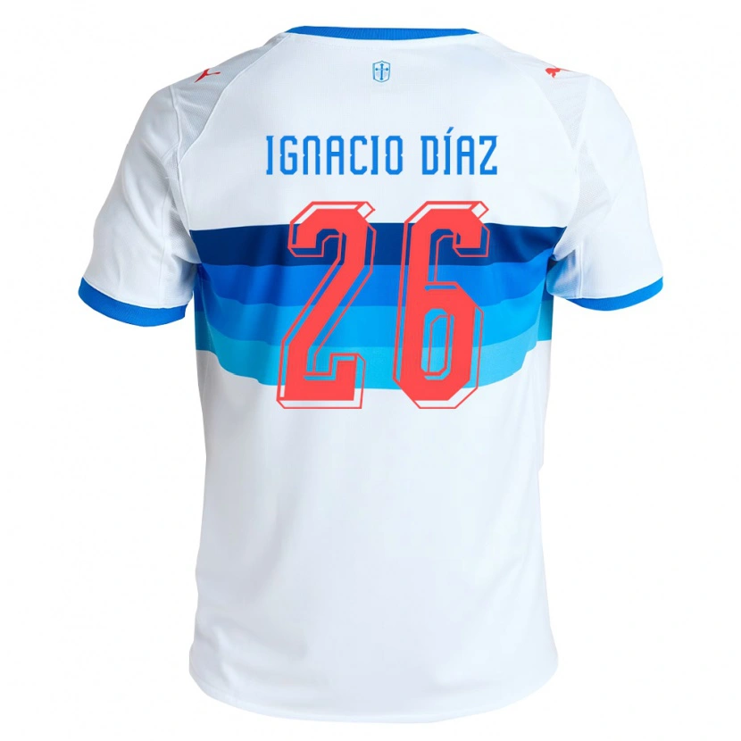 Danxen Herren Juan Ignacio Díaz #26 Weiß Himmelblau Heimtrikot Trikot 2026/27 T-Shirt