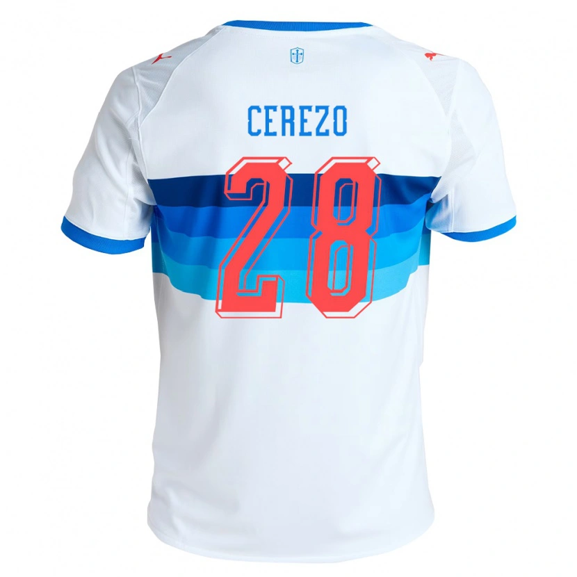 Danxen Herren Bernardo Cerezo #28 Weiß Himmelblau Heimtrikot Trikot 2026/27 T-Shirt