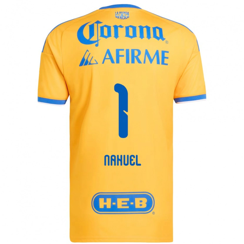 Danxen Herren Nahuel Guzmán #1 Gelb Blau Heimtrikot Trikot 2026/27 T-Shirt