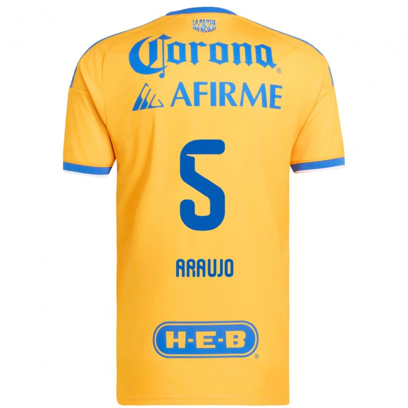 Danxen Herren César Araújo #5 Gelb Blau Heimtrikot Trikot 2026/27 T-Shirt