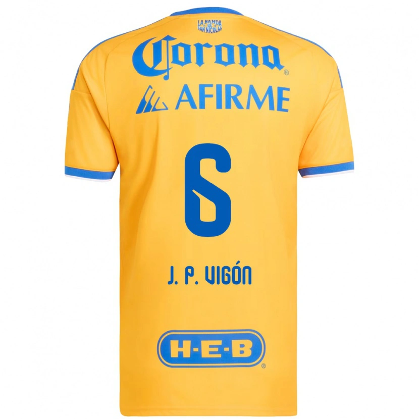 Danxen Herren Juan Pablo Vigón #6 Gelb Blau Heimtrikot Trikot 2026/27 T-Shirt