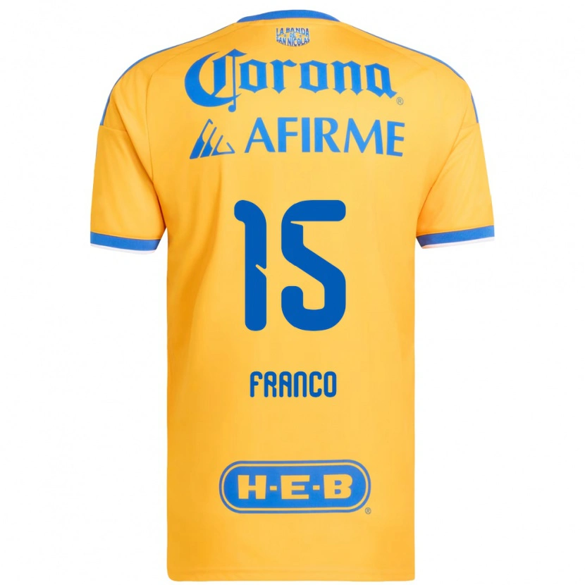 Danxen Herren Alan Franco #15 Gelb Blau Heimtrikot Trikot 2026/27 T-Shirt