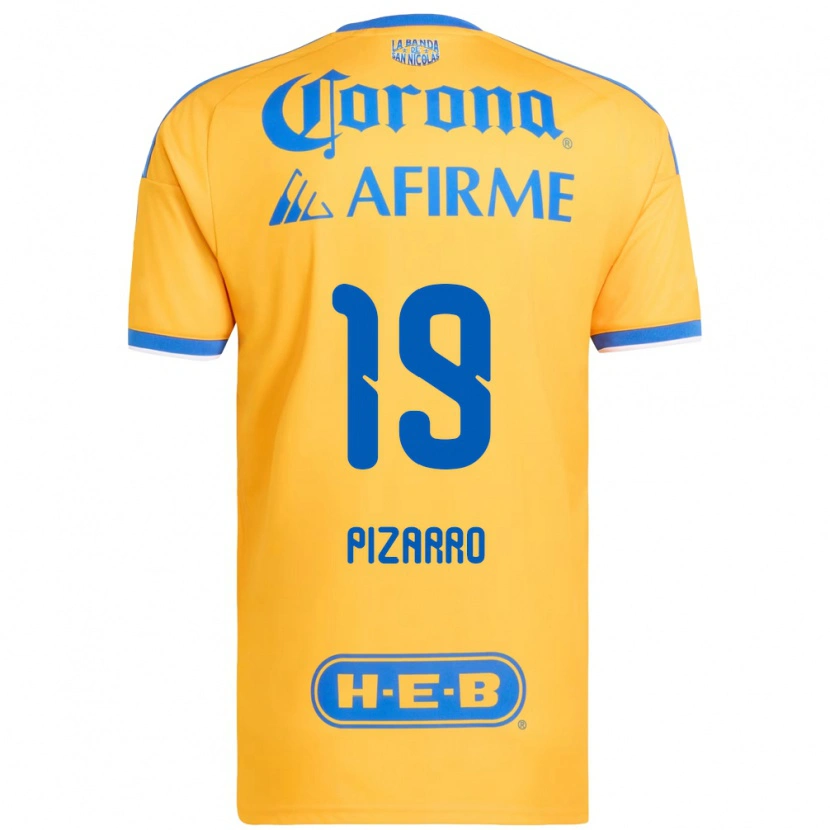 Danxen Herren Guido Pizarro #19 Gelb Blau Heimtrikot Trikot 2026/27 T-Shirt