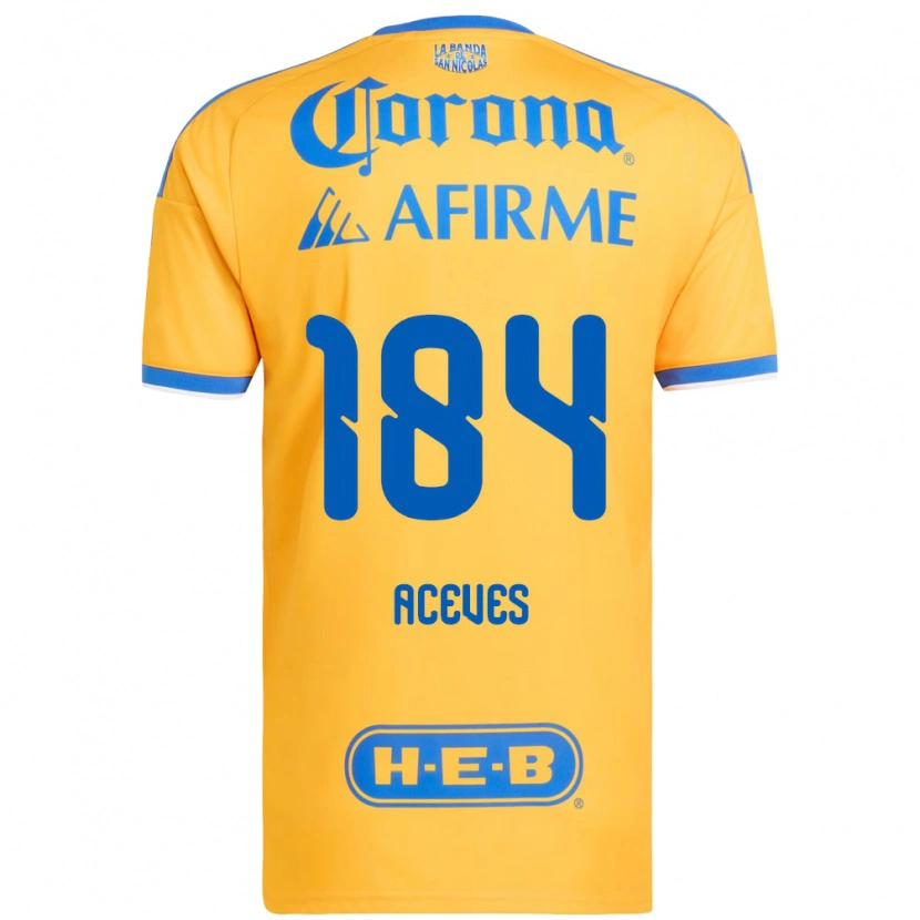 Danxen Herren Israel Aceves #184 Gelb Blau Heimtrikot Trikot 2026/27 T-Shirt