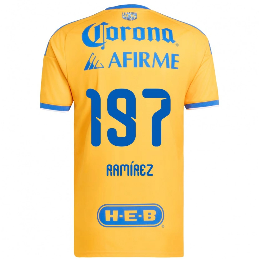 Danxen Herren Ángel Ramírez #197 Gelb Blau Heimtrikot Trikot 2026/27 T-Shirt