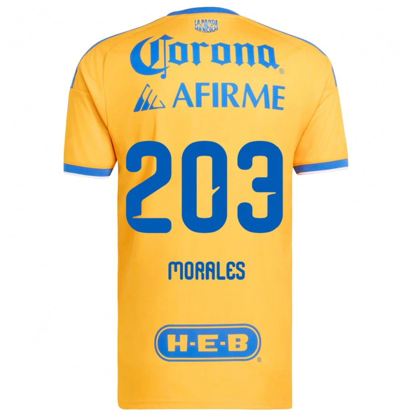 Danxen Herren Carlos Morales #203 Gelb Blau Heimtrikot Trikot 2026/27 T-Shirt