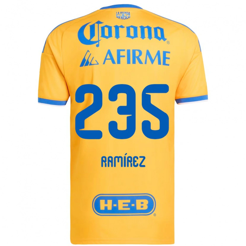 Danxen Herren Gabriel Ramírez #235 Gelb Blau Heimtrikot Trikot 2026/27 T-Shirt