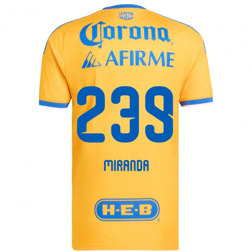 Danxen Herren Jesús Miranda #239 Gelb Blau Heimtrikot Trikot 2026/27 T-Shirt