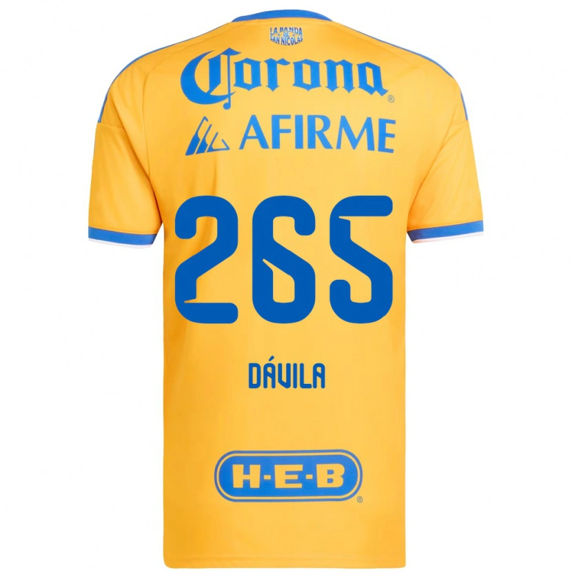 Danxen Herren Emiliano Dávila #265 Gelb Blau Heimtrikot Trikot 2026/27 T-Shirt