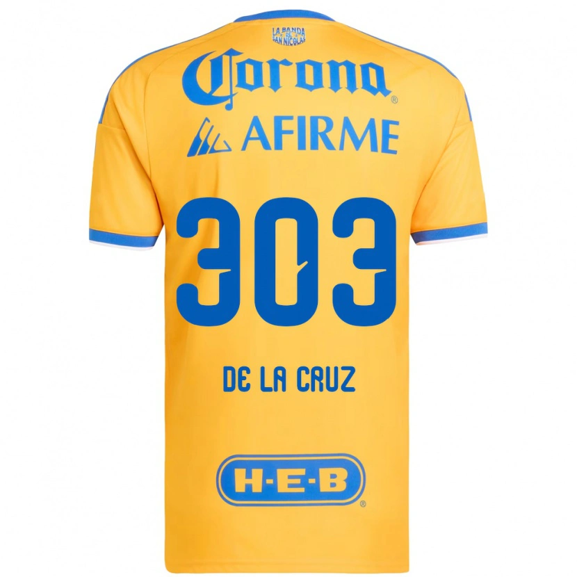 Danxen Herren Erick De La Cruz #303 Gelb Blau Heimtrikot Trikot 2026/27 T-Shirt