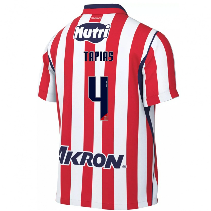 Danxen Herren Miguel Tapias #4 Rot Weiß Heimtrikot Trikot 2026/27 T-Shirt