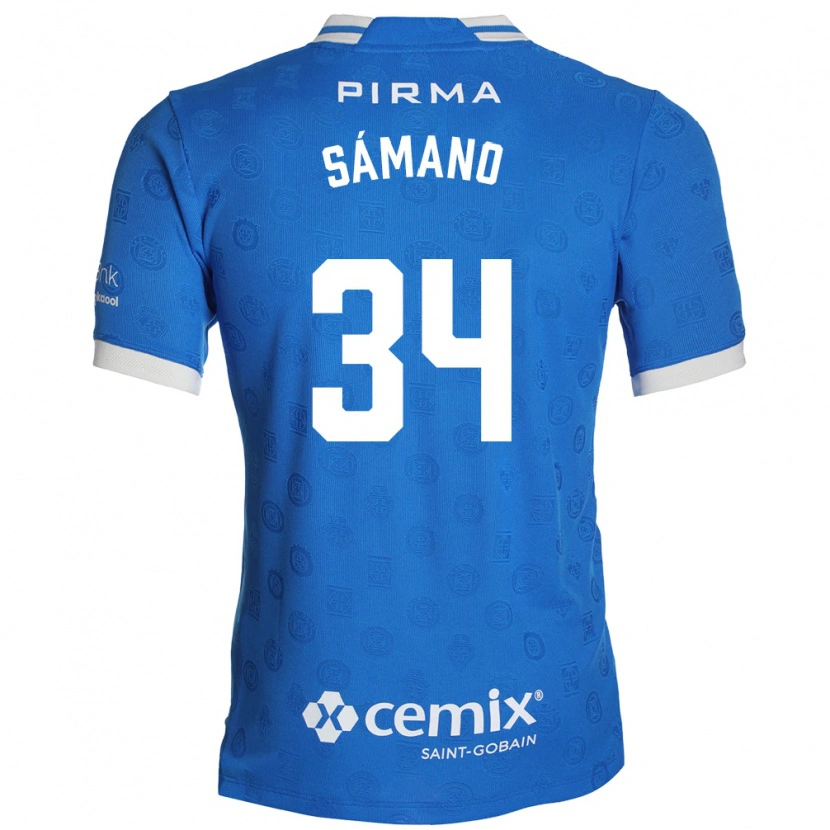Danxen Herren Leonardo Sámano #34 Blau Weiß Rot Heimtrikot Trikot 2026/27 T-Shirt