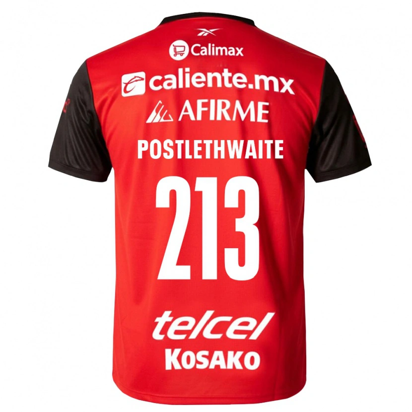 Danxen Herren Emiliano Postlethwaite #213 Schwarz Rot Heimtrikot Trikot 2026/27 T-Shirt