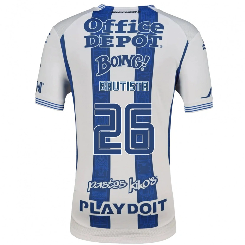 Danxen Herren Alán Bautista #26 Weiß Marineblau Heimtrikot Trikot 2026/27 T-Shirt